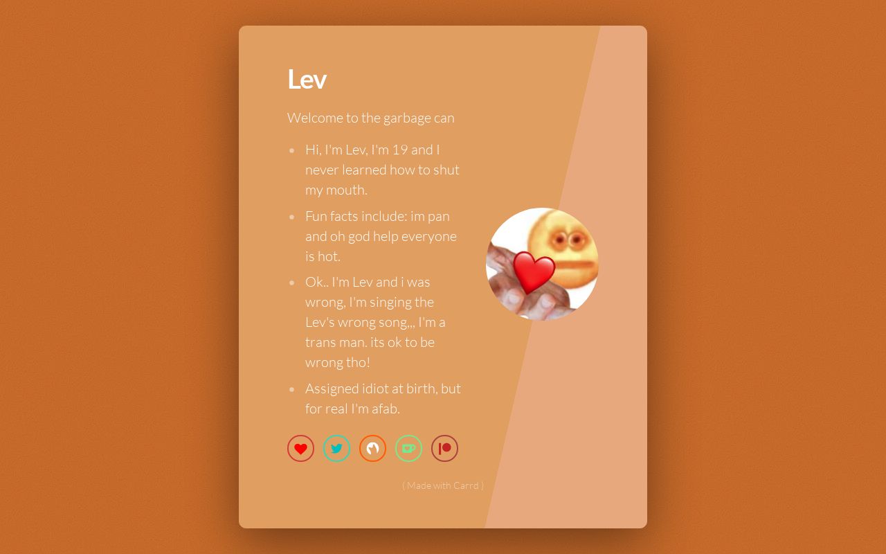 Carrd profile picture for @level